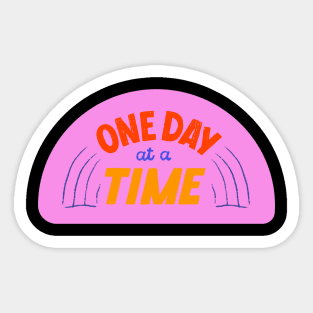 One Day at a Time Typography Sticker